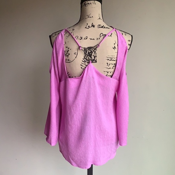 Halston Heritage Dark Tulip Silk Blouse - Picture 8 of 13